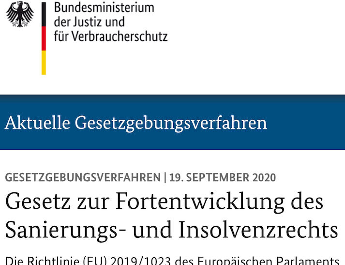 Referentenentwurf Zum Restrukturierungsrahmen Veröffentlicht